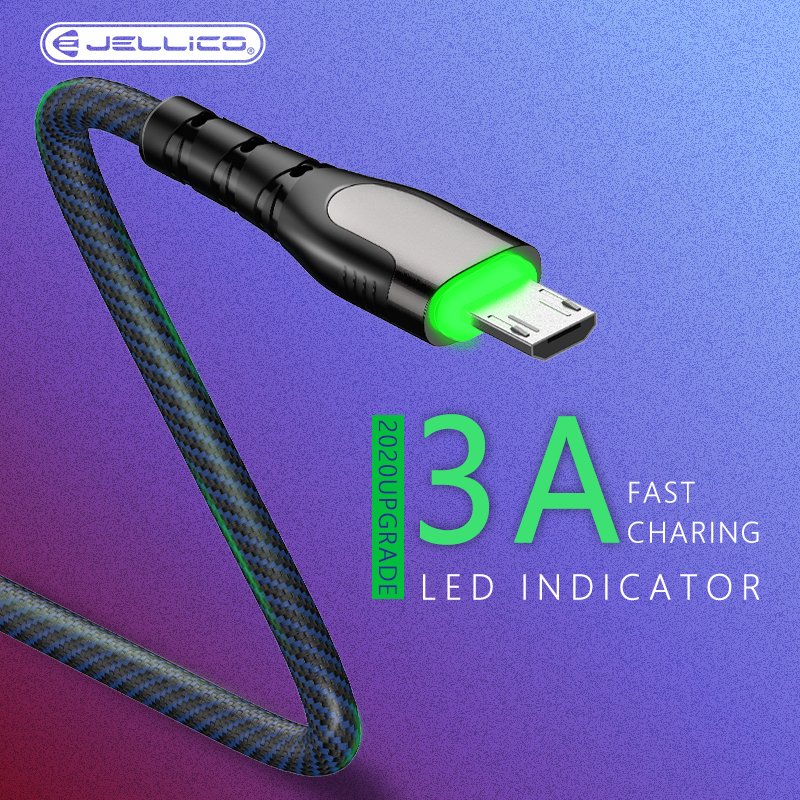 New Wholesale Nylon Braided Cable 3.1A Fast Charging Data Cable Micro USB Charging Data Cable Drop Shipping