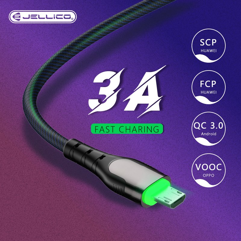 New Wholesale Nylon Braided Cable 3.1A Fast Charging Data Cable Micro USB Charging Data Cable Drop Shipping