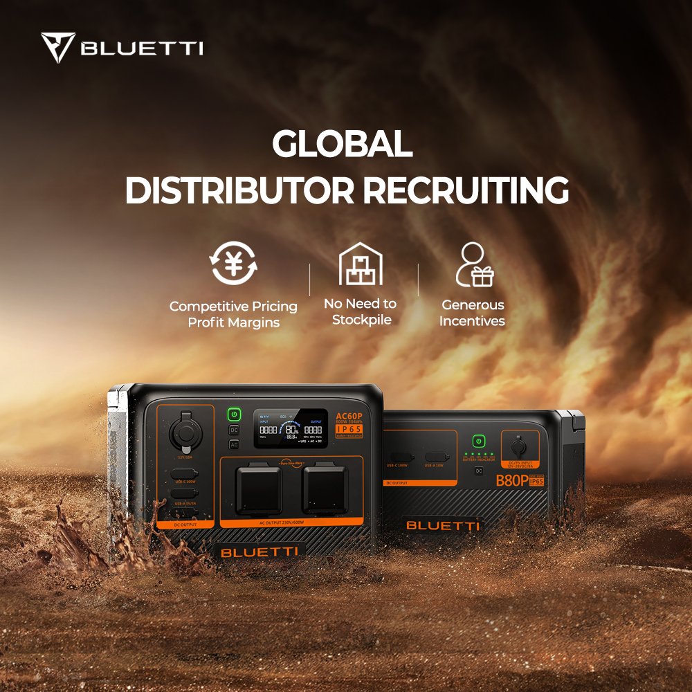 Bluetti AC60P Lifepo4 Battery Charging Alternator Power Station Charging Station for Home Outdoors With Solar