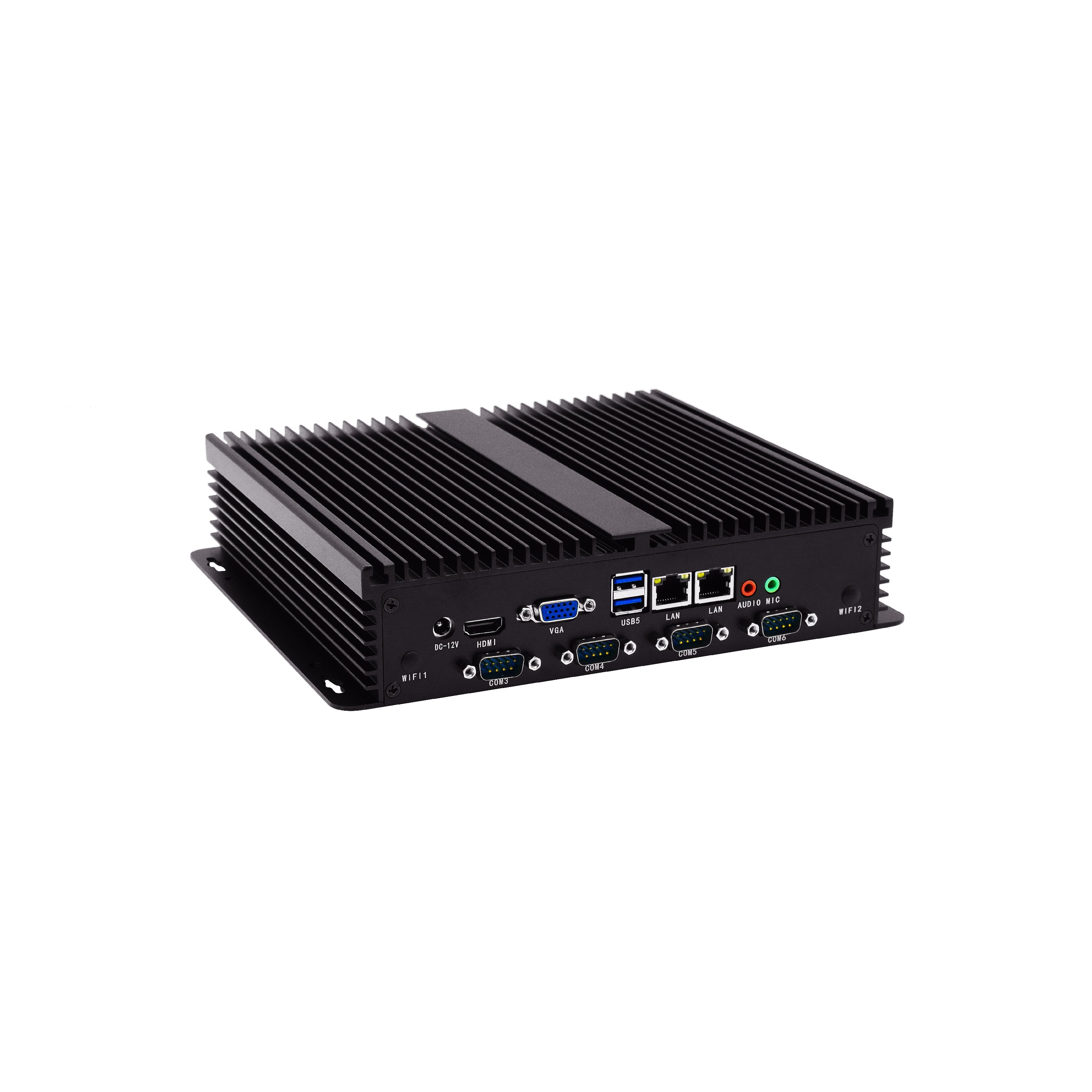 WLANiPC Mini PC Industrial Core I7 11th 1165G7 8GB DDR4 256GB 2 LAN 6 RS232 RS485 Fanless Computer