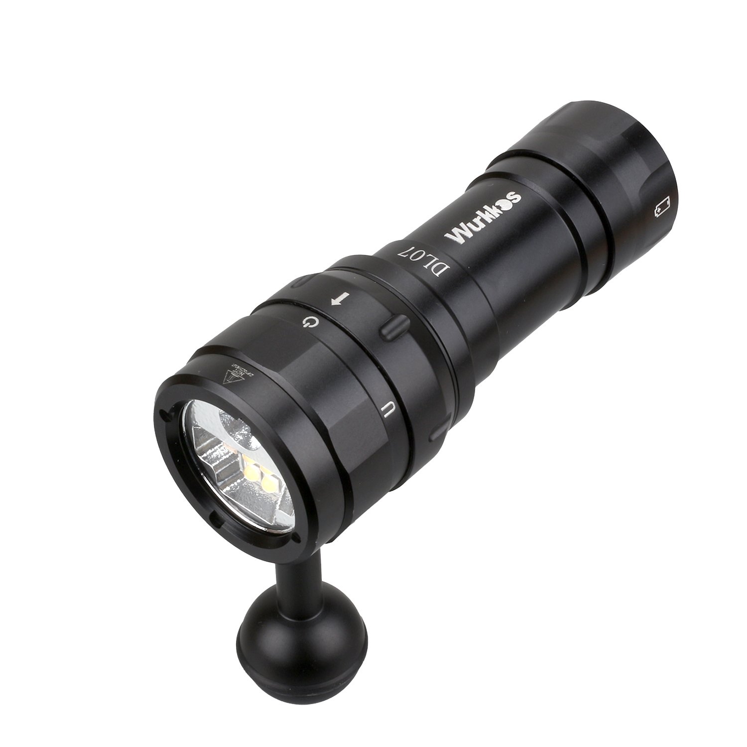 Diving Photography Equipment DL07 USB Rechargeable Underwater Waterproof Led Torch Scuba Dive Light, Led Diving Flashlight