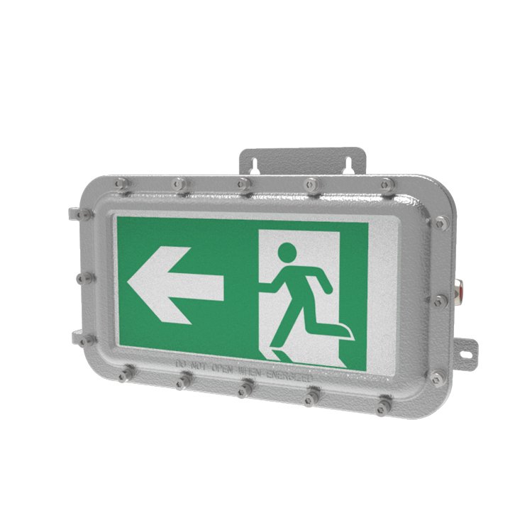 Factory Price Explosion Proof Emergency Luminaire Lithium Battery Fire Exit Green Letters Emergency EXIT Light IECEx ATEX