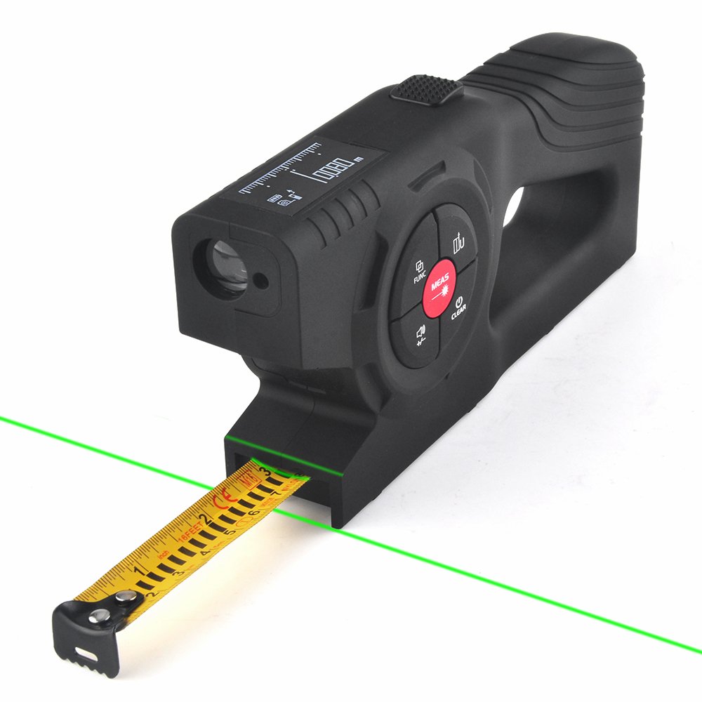 Wintape High Quality 3 in 1 Digital Tape Measure, Auto Lock Digital Measuring Tape with 50m Distance Laser Measurement