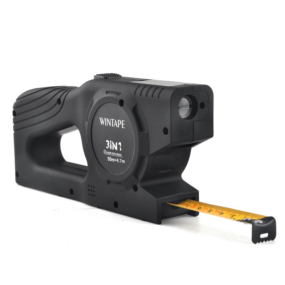 Wintape High Quality 3 in 1 Digital Tape Measure, Auto Lock Digital Measuring Tape with 50m Distance Laser Measurement