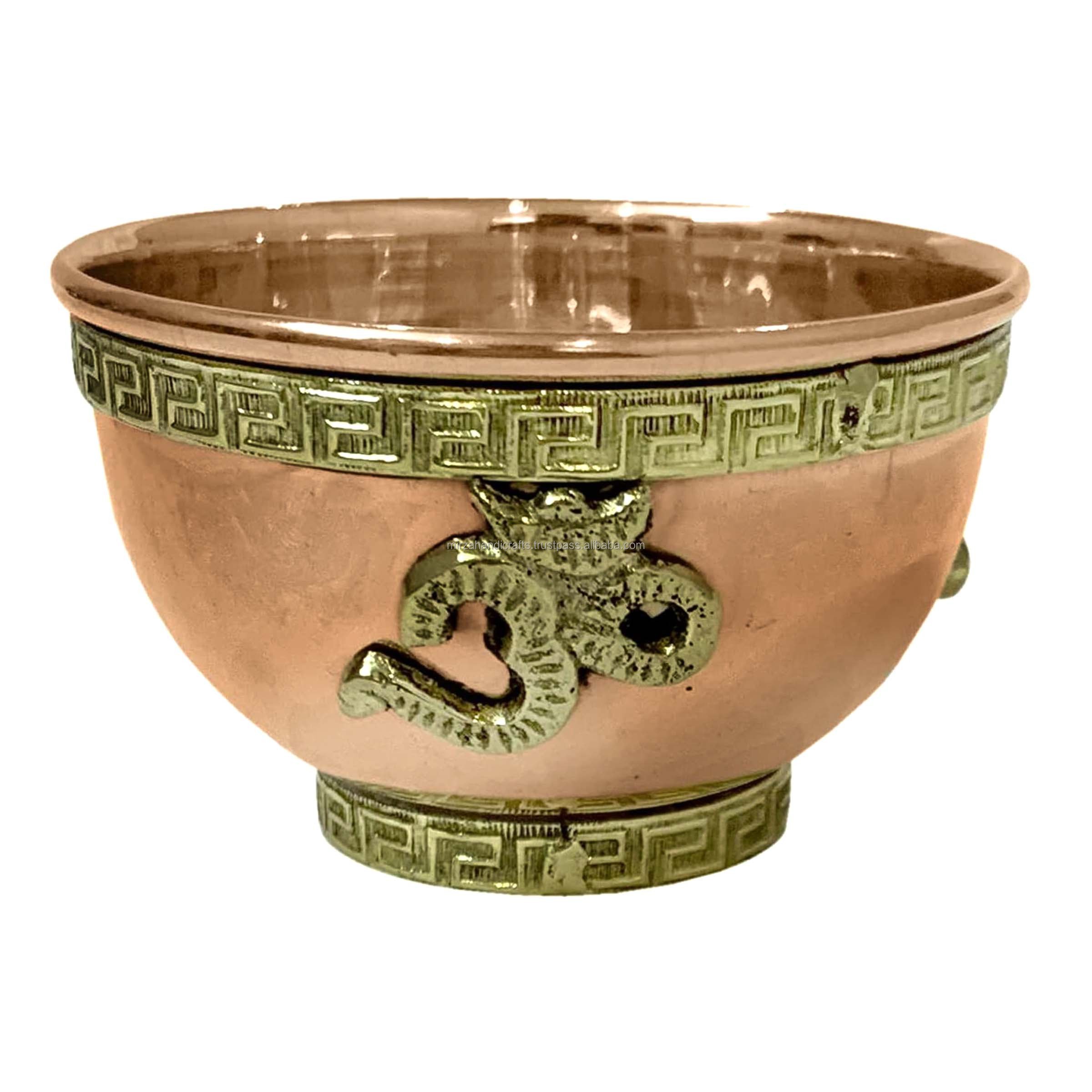 Triquetra Copper Offering Bowl for Altar Use Rituals Incense Smudging for Smudging Incense and Sage Burning Alternative Bowl