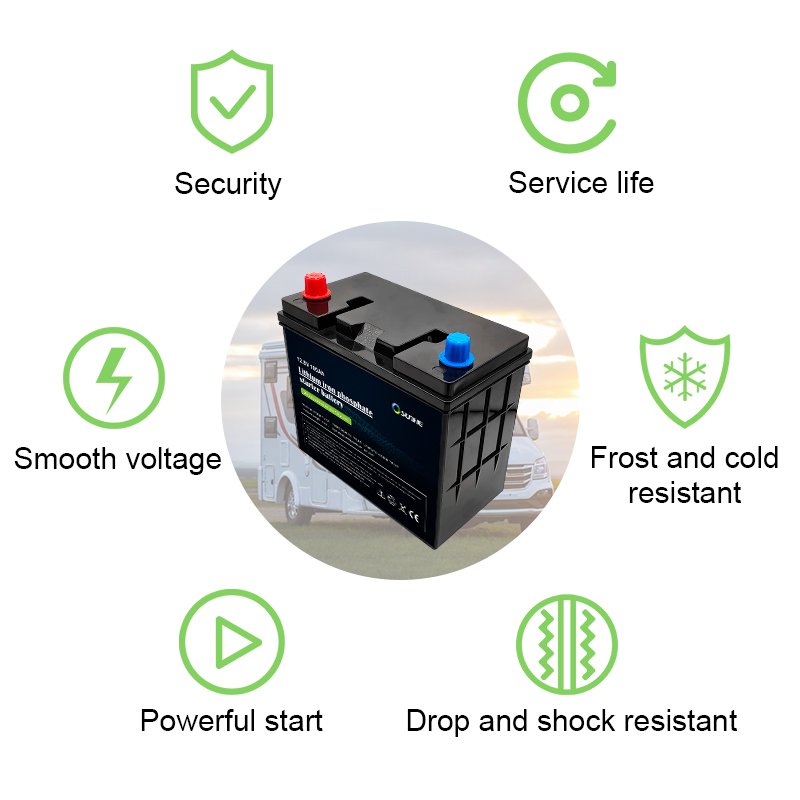 Wholesale Customized OEM 12v 70ah 80ah 90ah 130ah LFP Auto LiFePO4 Lithium Iron Phosphate Car Batteries