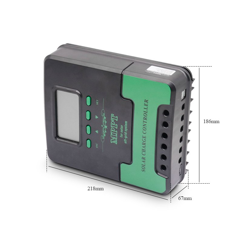 SUYEEGO Solar Charge Controller 2 Fans Cooling 12V/24V 10A 30A 60A LCD Display Solar System DC Charger for All Type Batteries