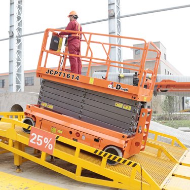 JCPT1012AC DINGLI Mobile Scissor Lift Hydraulic Platform CRUKING 10M Electric Scissor Lift