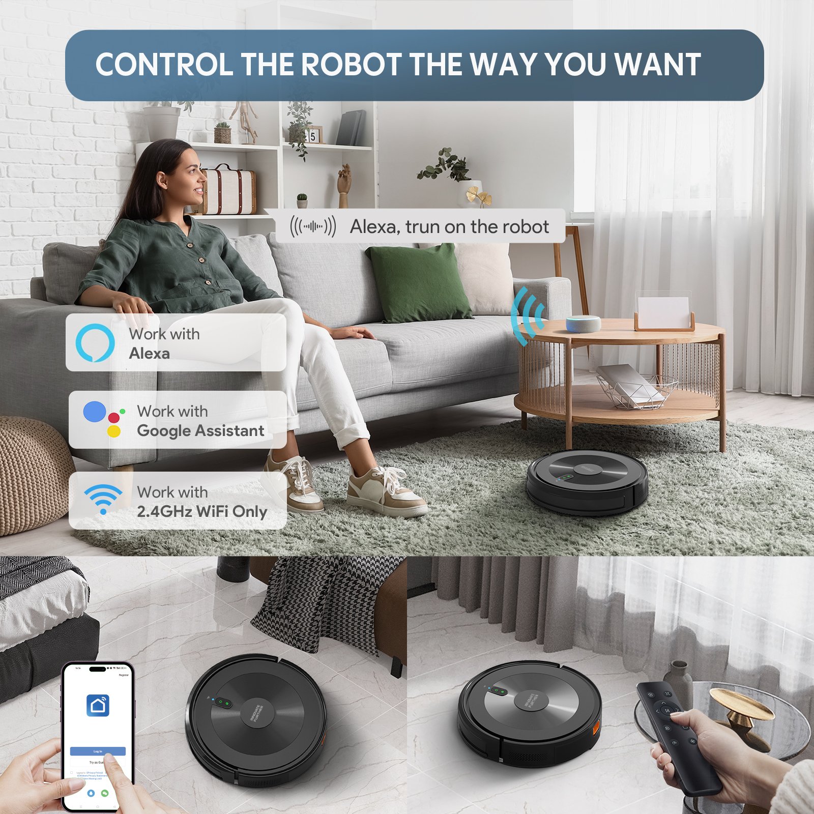 Bagotte Super Suction New Arrival Multifunction Floor House Cleaning Wet and Dry Aspiradora Smart Germany Robot Vacuum Cleaner