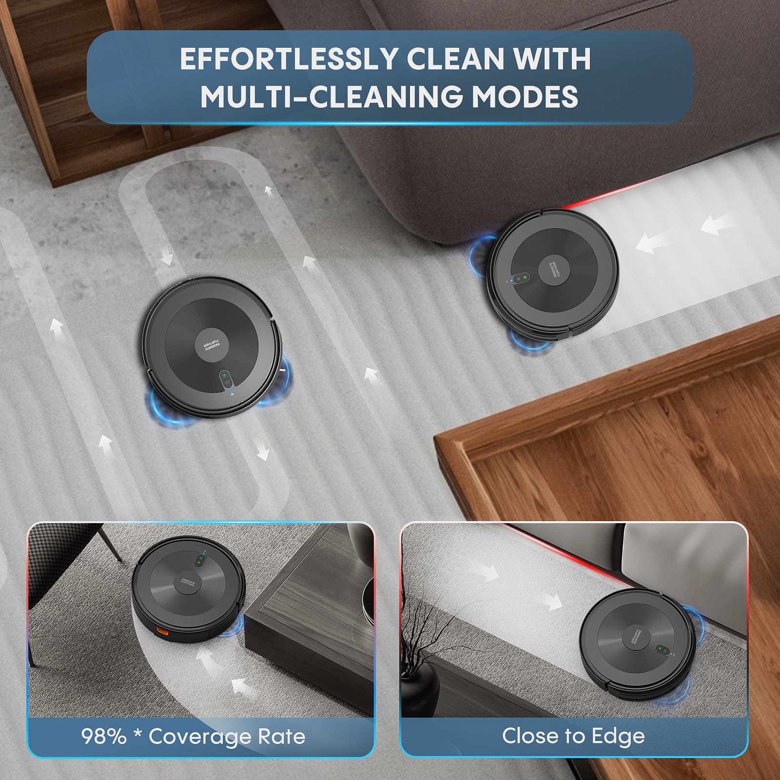 Bagotte Super Suction New Arrival Multifunction Floor House Cleaning Wet and Dry Aspiradora Smart Germany Robot Vacuum Cleaner