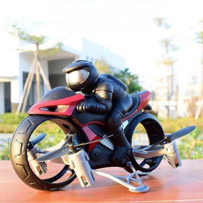 2025 Best Seller Remote Control 2 in 1 Land & Air Fly Motorcycle Four-axis Drone Racing Stunt Motorbike Toys Cheap Gifts to Kids