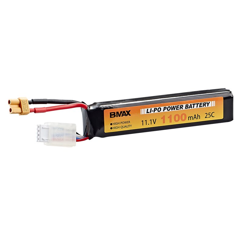 High Power 11.1V 1100MAH 25C Rechargeable LiPO 3S Battery Pack Lithium for Gun Model Lead Acid Alternative BMAX Lipo Battery