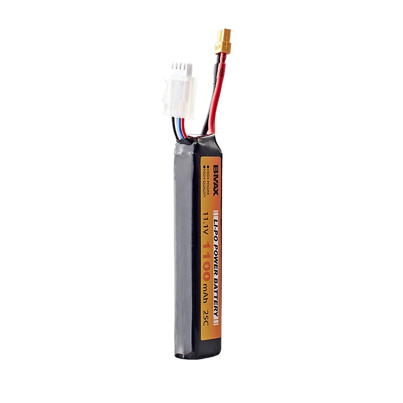 High Power 11.1V 1100MAH 25C Rechargeable LiPO 3S Battery Pack Lithium for Gun Model Lead Acid Alternative BMAX Lipo Battery
