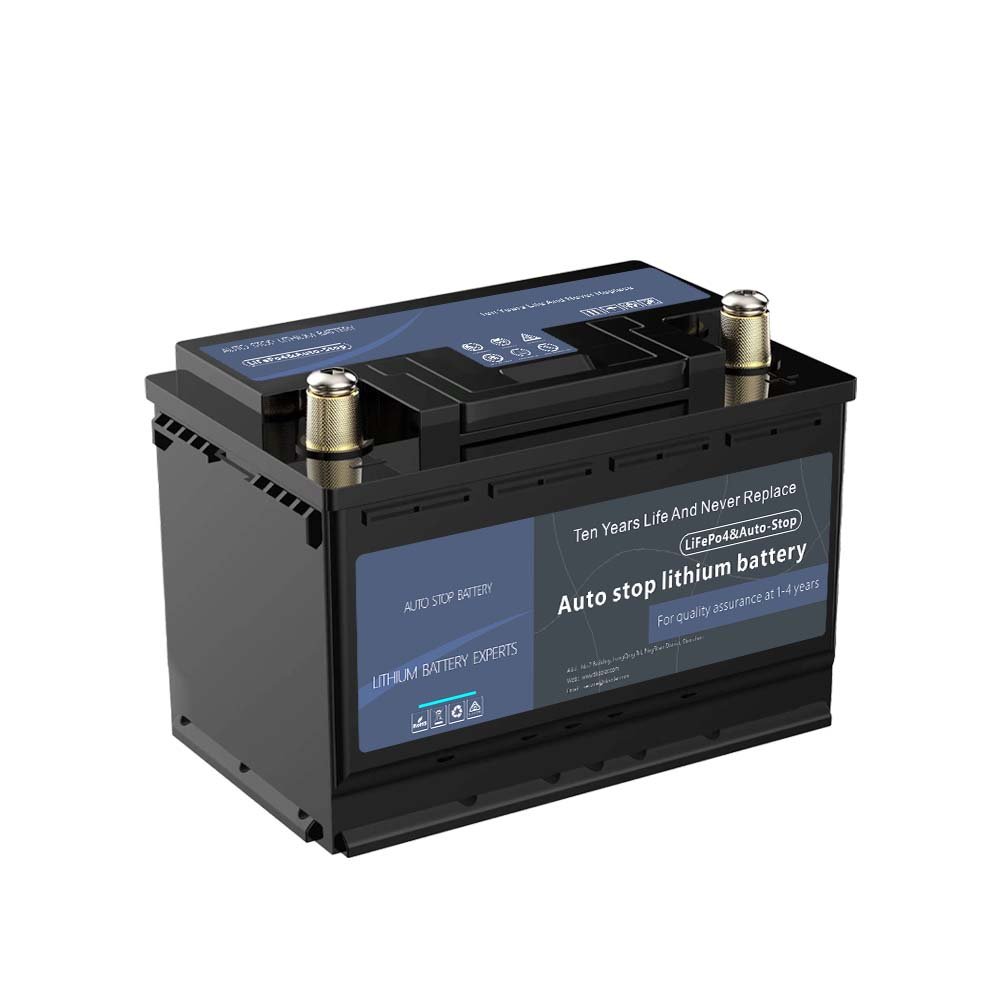 LiFePO4 12 Volt Lithium 60Ah 75Ah 90Ah Car Stop-Start Batteries Manufacturer CCA900 Auto Cranking Starter Battery