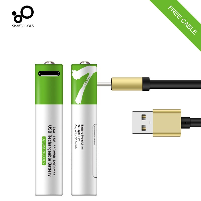 Logo Brand Customize Type-C Port Rechargeable AA AAA Batteries 1.5V 2 4 5 6 10 Pack Reusable Lithium Battery Cheap Cost