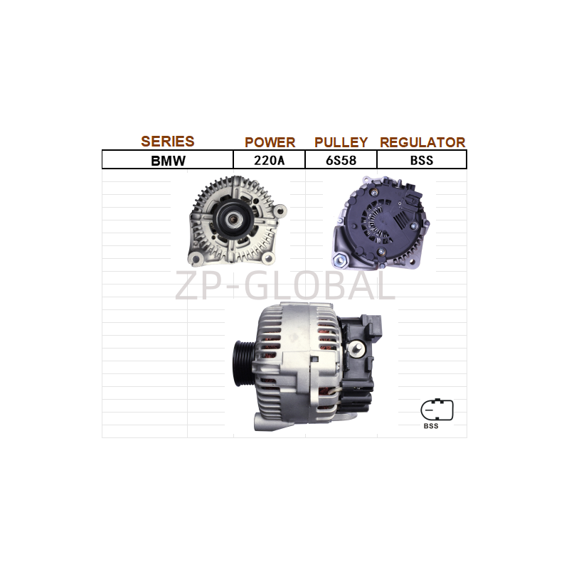 New 12V Electric Alternator for Cars 12317801124/12317804266 for BMW X5/X6 3.0 2008-