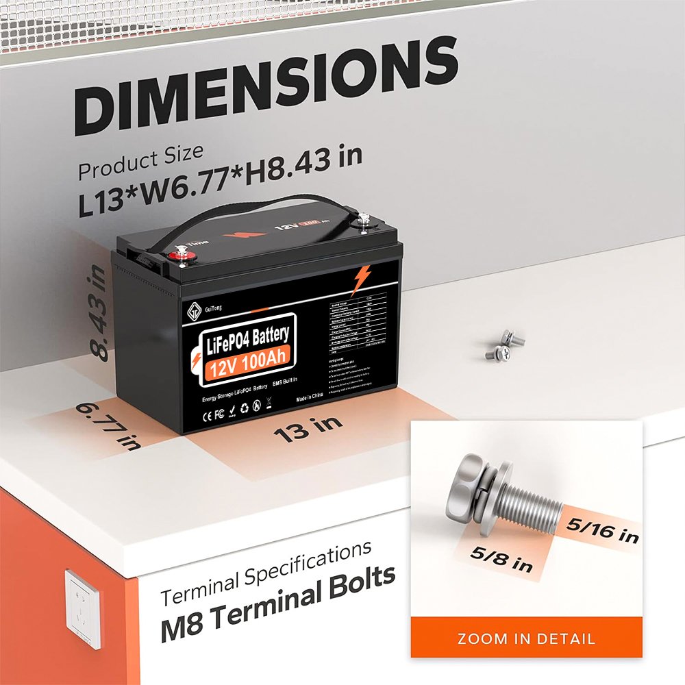 Custom Lithium 12V 12 Volt 12.8v 50ah 100ah 150ah 200ah 300ah Lifepo4 Batteries for RV Caravan Marine Others