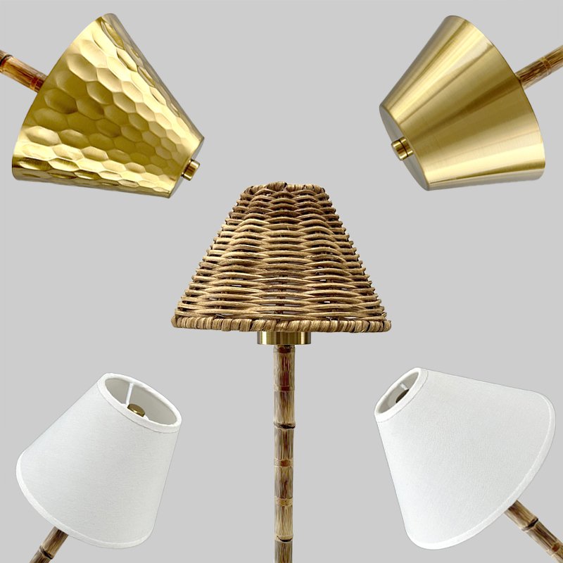 Wholesale Sales High Quality Bamboo Table Light E14 Multiple Lampshade Selection Wireless Rattan Table Lamp