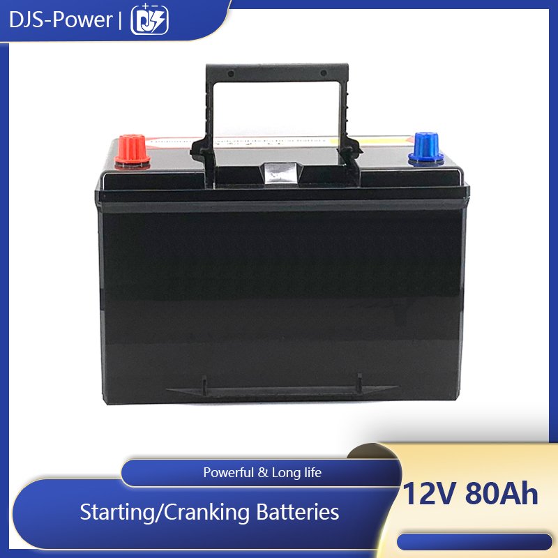 12V 80ah DJS Competitive Price Starting Car Battery Factory Light Auto CCA1000 Long Item Engine Piece DIN Type LiFePO4 Battery