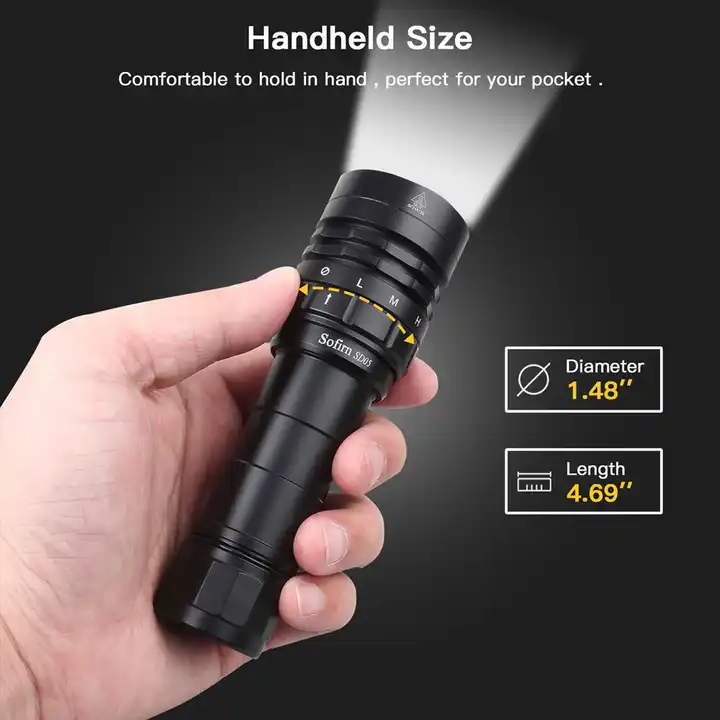 Sofirn SD05 High Reliability Diving Flashlight 3000LM Super Bright Light IPX8 Waterproof Torch Rechargeable with Magnetic Switch