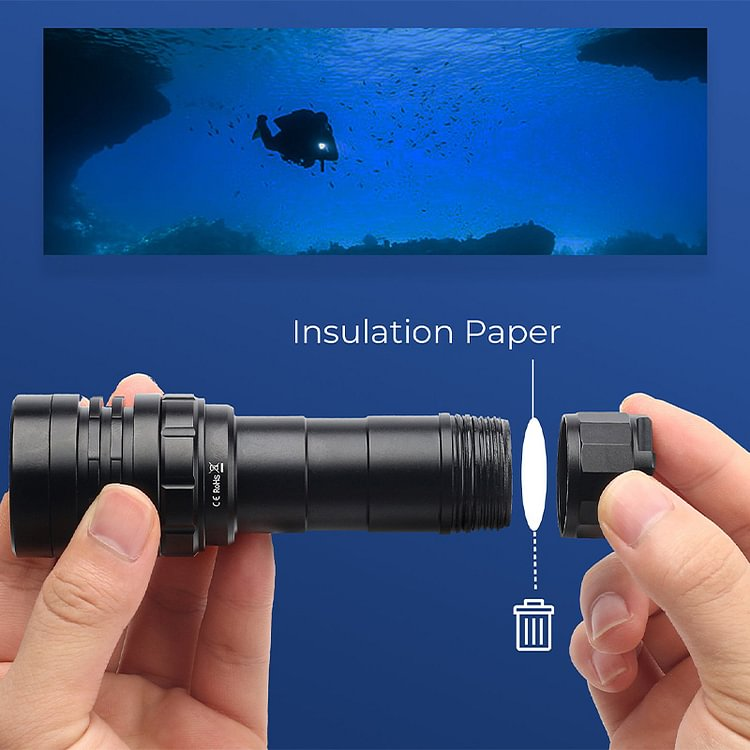 Sofirn SD05 High Reliability Diving Flashlight 3000LM Super Bright Light IPX8 Waterproof Torch Rechargeable with Magnetic Switch
