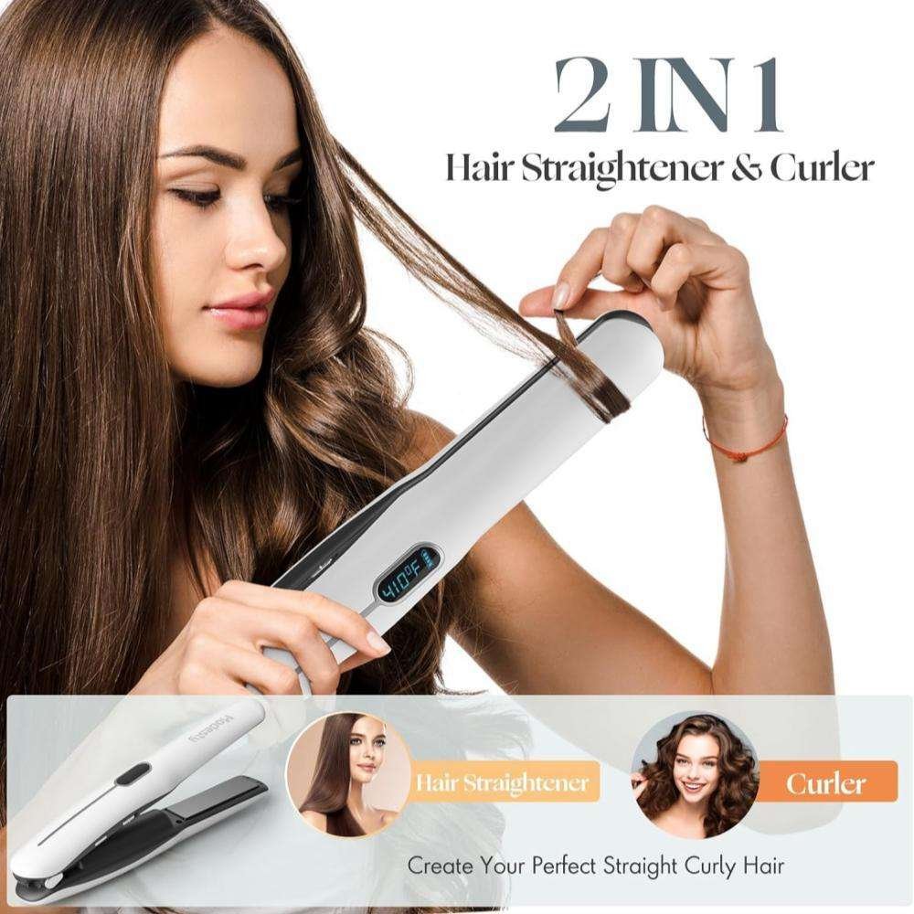 Mini Hair Straightener Battery Charging Flat Iron USB Rechargeable Portable Hair Straightener Wireless Straighteners