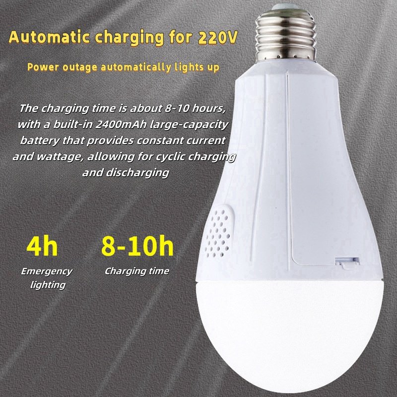New LED Detachable Emergency Bulb Light with Automatic Charging, Constant Current and Wide Voltage Dual Battery