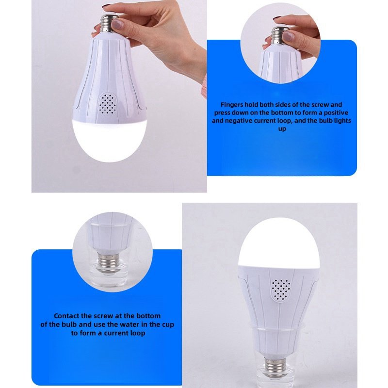 New LED Detachable Emergency Bulb Light with Automatic Charging, Constant Current and Wide Voltage Dual Battery