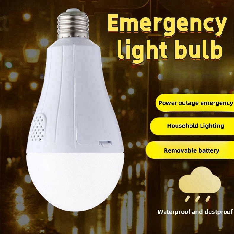 New LED Detachable Emergency Bulb Light with Automatic Charging, Constant Current and Wide Voltage Dual Battery
