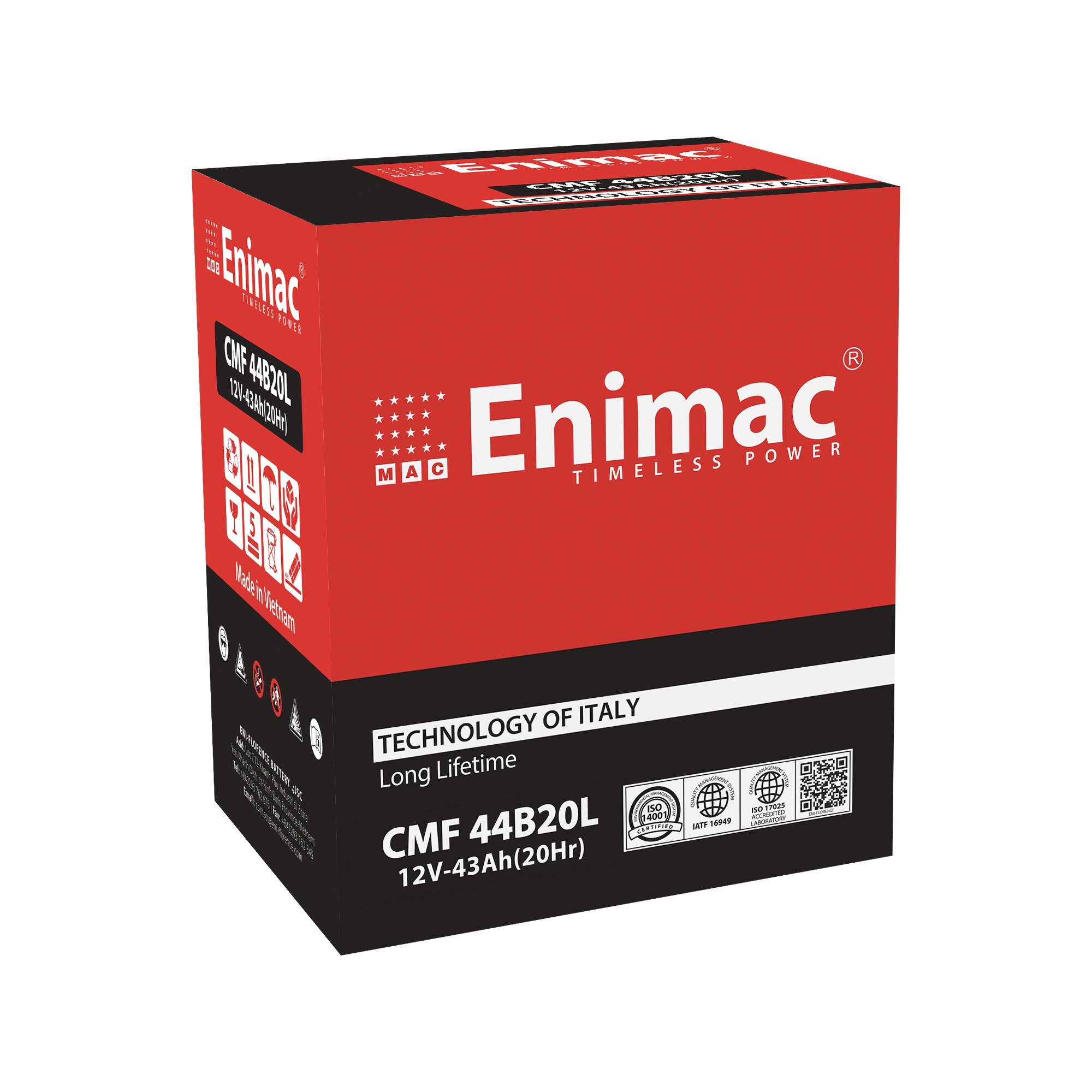 Best Selling 12V 43AH JIS Standard MF Battery 44B20 L for Cars Auto Batteries Made in Vietnam New & Used 50AH Capacity