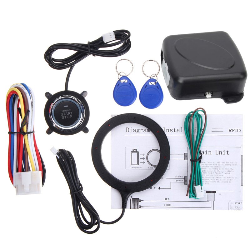 12V Start Stop Buttons Car Starter Switch Keyless Ignition Auto Engine Push Key Set Sensors Engine Start Stop System