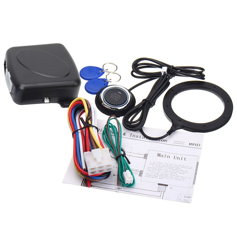12V Start Stop Buttons Car Starter Switch Keyless Ignition Auto Engine Push Key Set Sensors Engine Start Stop System