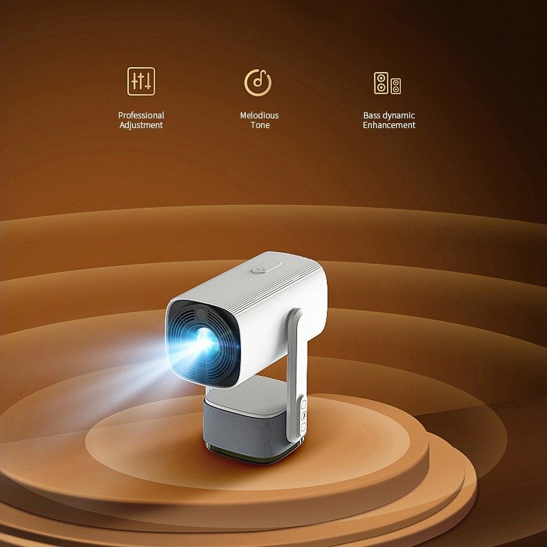 K2 Cross-border 4K WiFi HD Android Smart Outdoor Projector New Portable Built-in Battery Mini Size 3D Features LCD Business US