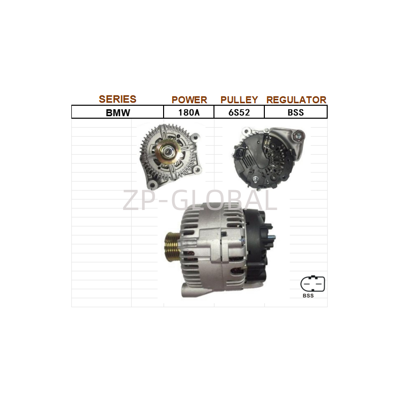 12v Bull Dento Car New Alternator Parts Pulley 12317799204 for BMW 520/525/530/730