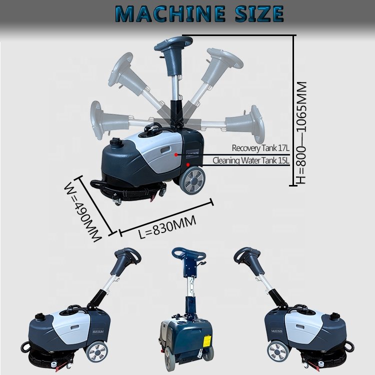 MLEE430B Electric Cable type Floor cleaning machine Small tank Floor Scrubber