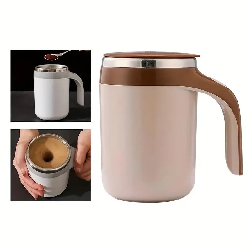 2024 New Automatic Self Stirring Magnetic Mug Stirring Mixing Coffee Cup Travel Stainless Steel Coffee Mug Cup With Lid