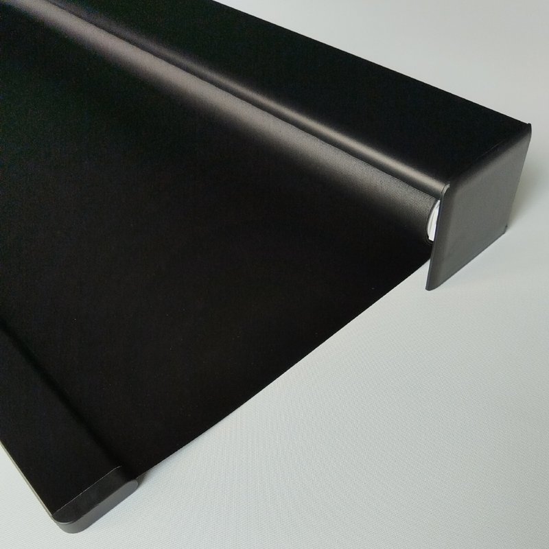 Custom Design Black Square Fascia Cassette Indoor Hotel Office Blackout Sun Screen Fabric Window Roller Curtain Blinds Shades