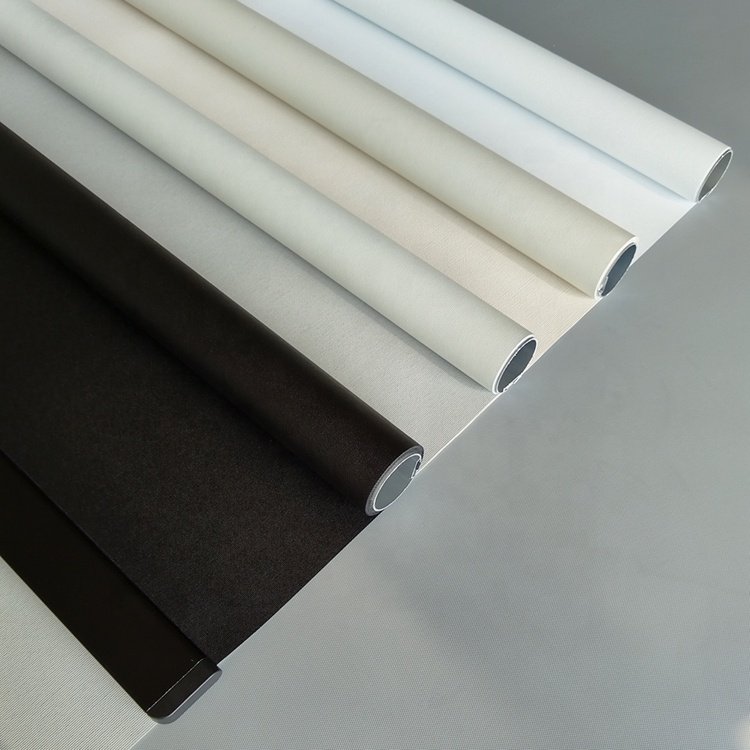 Custom Design Black Square Fascia Cassette Indoor Hotel Office Blackout Sun Screen Fabric Window Roller Curtain Blinds Shades
