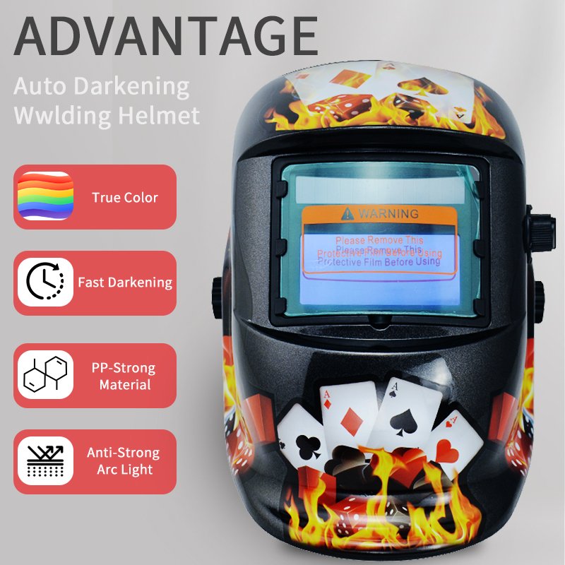 TRQ Welding & Soldering Supplies Solar Electric Auto Darkening Welding Helmet