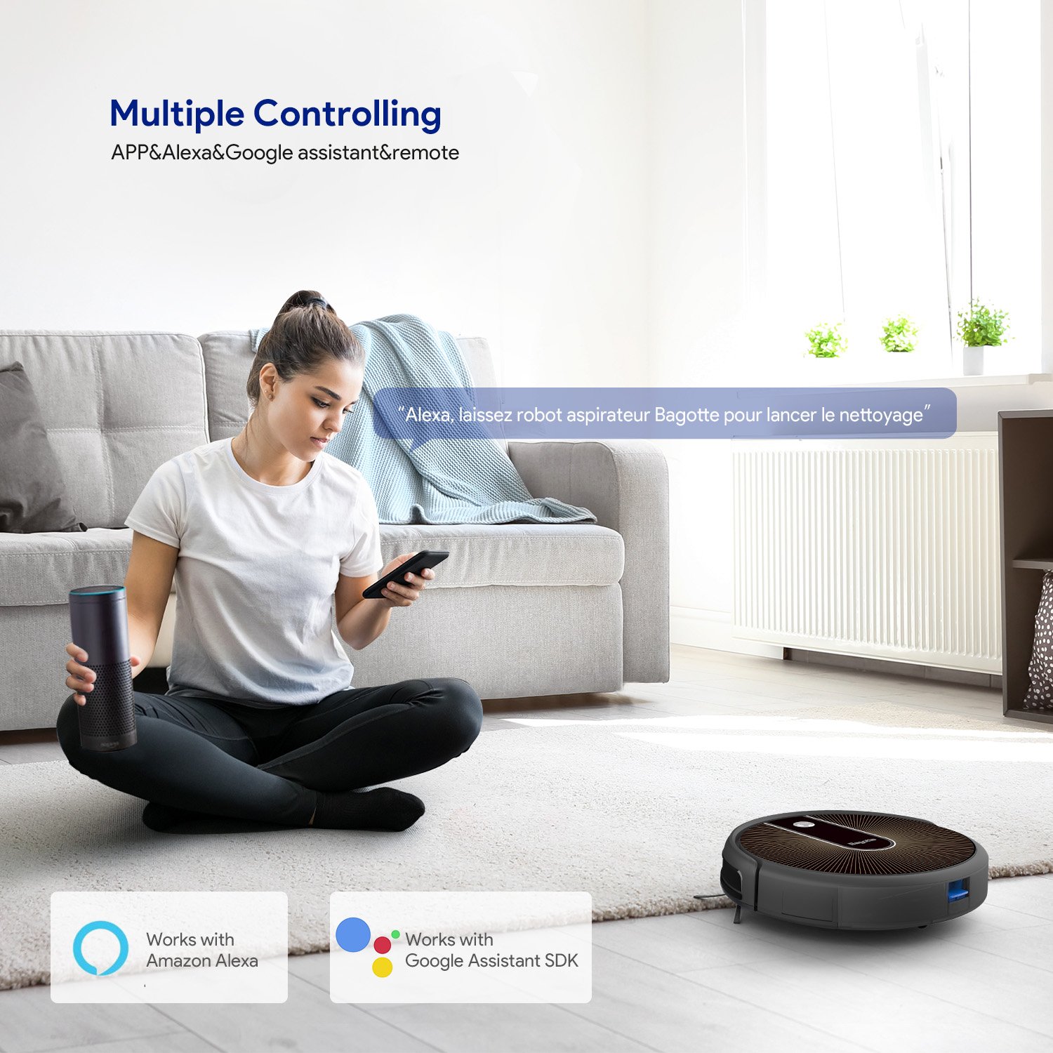 Robot Vacuum Cleaner Tuya WiFi App Control Robot Mop and Vacuum Vacuum Cleaner Cleaning Robot