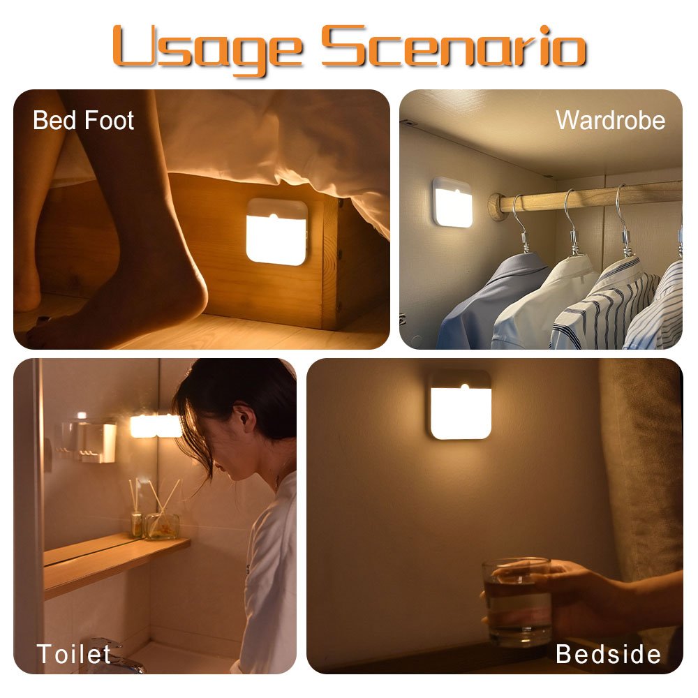 Smart Led Night Lights With Auto Dusk to Dawn Sensor Ambient Lighting Sensor Light for Passage Children Nursery Room