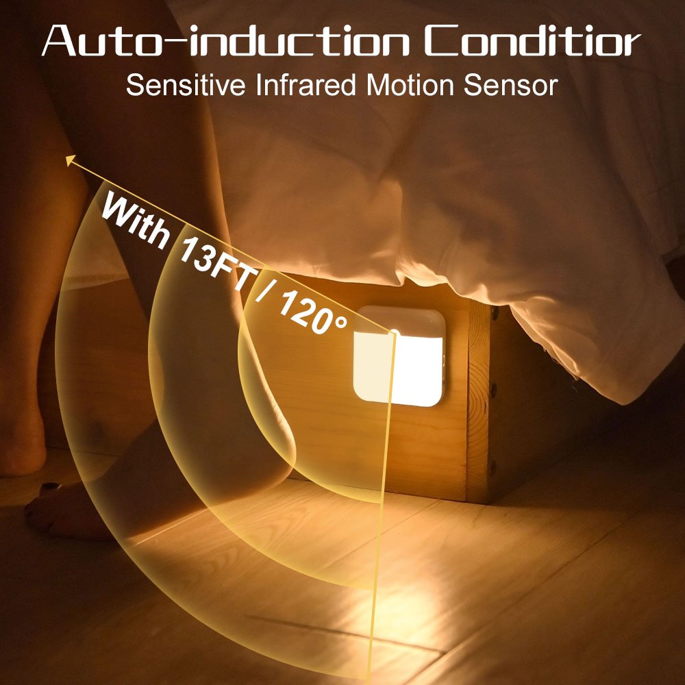 Smart Led Night Lights With Auto Dusk to Dawn Sensor Ambient Lighting Sensor Light for Passage Children Nursery Room