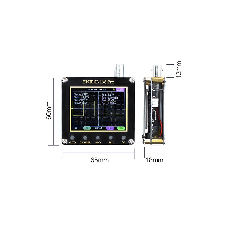 DSO138Pro Oscilloscope Upgrade Kit E-Learning Kit Handheld Pocket Auto Repair Oscilloscope