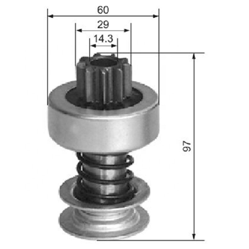 Auto Starter Drive Gear, Gear Bendix 54-136 131769 1.01.0052.0 10499854 Used on 10MT 22MT Series DD Starters