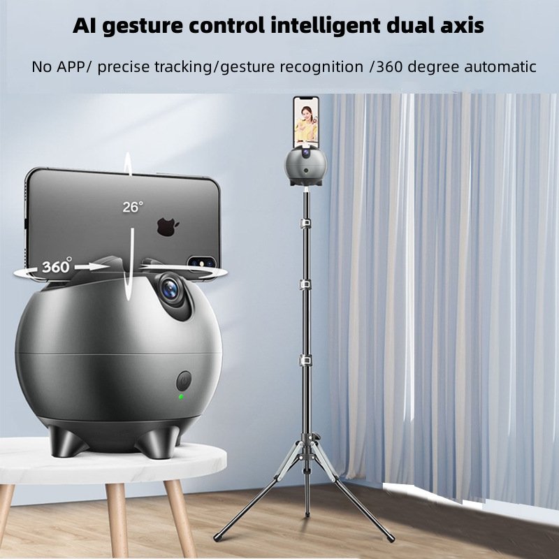 High-end AI Gesture Smart Shooting Gimbal Face Tracking Tripod Auto Tracking Gimbal Stabilizer Phone Selfie Tripod No Need App