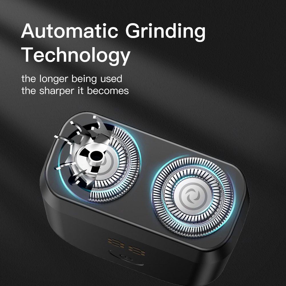 Washable Ipx7 Waterproof Portable Car Travel Ceramic Safe Blade Male Electric Mini Shaver Push Alternative Shaver Beard Trimmer