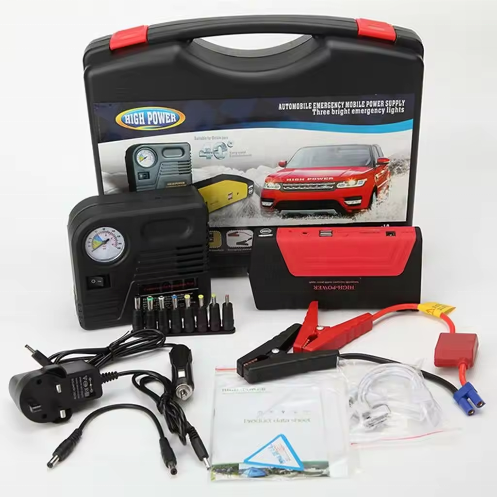 TM15Car Jump 50800 Portable Jumper Starter With air Compressor 600A Emergency Battery Booster Charger