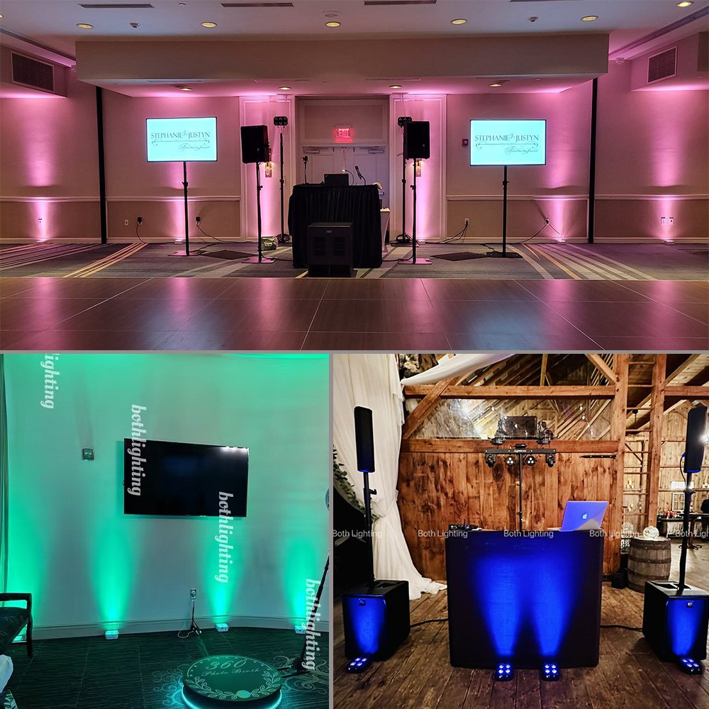 Mini Uplights Cheap Portable 4*12w IR Remote+display Wireless Dmx Battery LED with APP Control for Wedding Dj