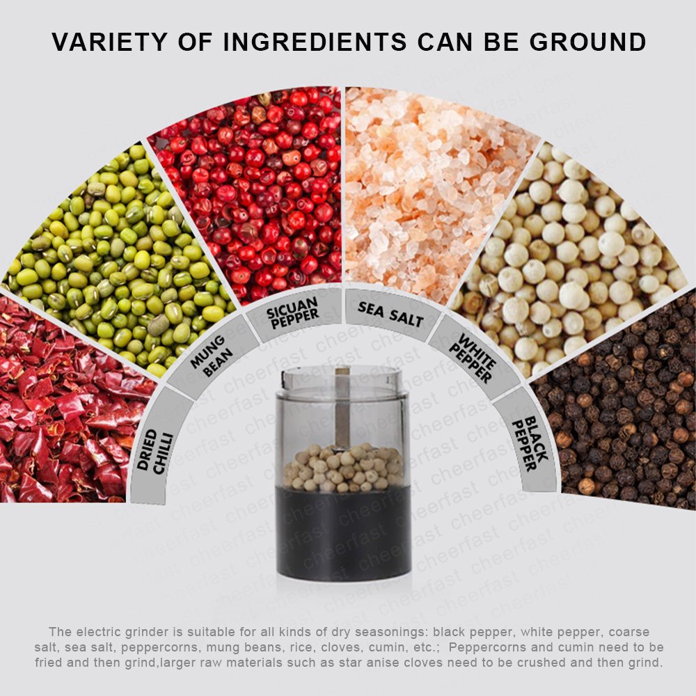 Auto Salt and Pepper Shakers With Adjustable Coarseness Battery Model Electric Salt and Pepper Grinder Pepper Mill Salt Grinder