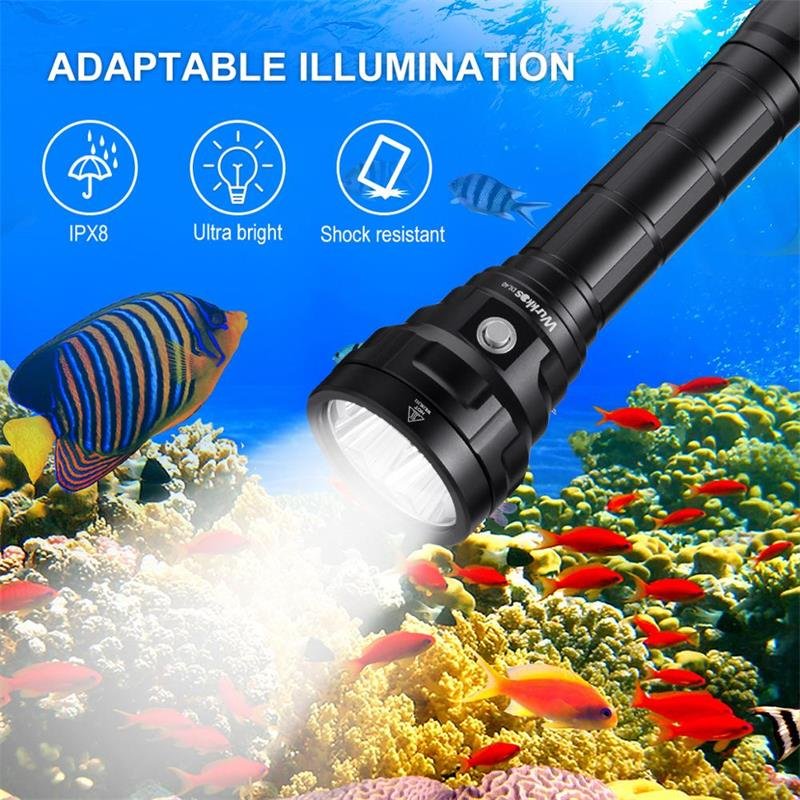 Wurkkos DL40 NEW Professional Diving Flashlight Lumens LED Light Waterproof Underwater Tactical Torch Hunting Lamp